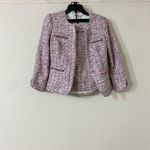 White House Black Market Multicolor Tweed Blazer